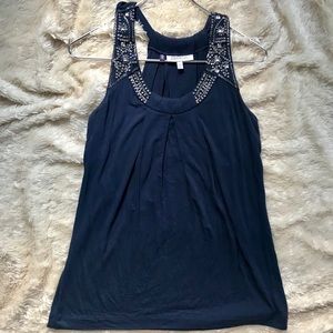 Rhinestone Embellished Tank Top